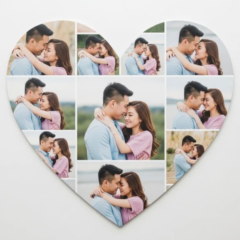 Canvas style: Heart-Shaped Collage
