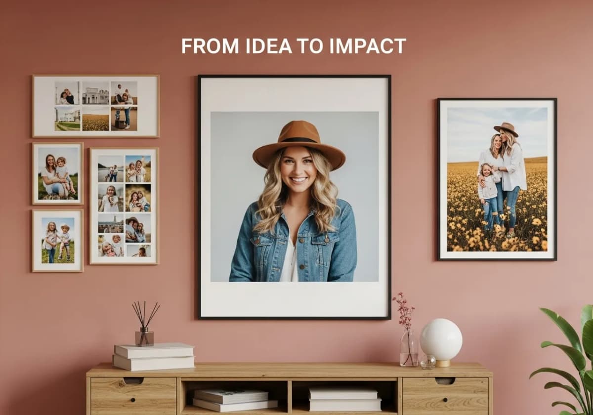 Sarah Johnson working on the first Pixsnap canvas in her garage